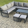 Image 1: Fimous 10-Seater Aluminium Outdoor Lounge Sofa Set