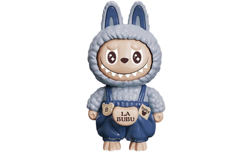 Image 6: Labubu-Inspired Keychain with Push Button to Change Expressions