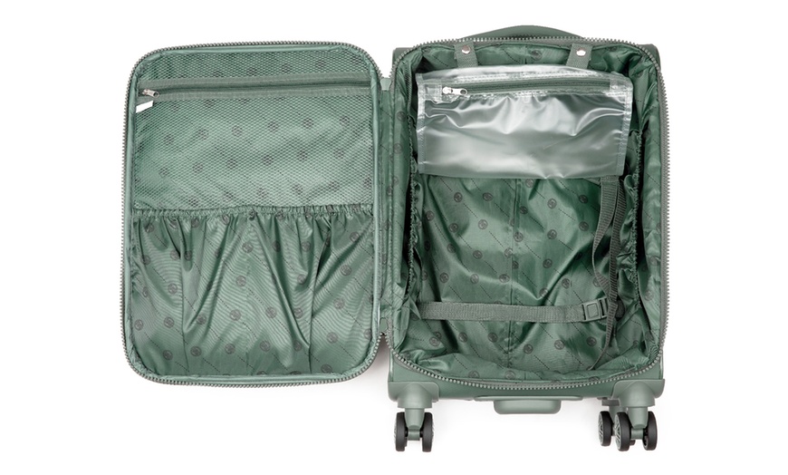 Image 9: Maleta blanda ligera de 20 pulgadas con neceser extraíble