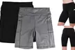 Women's Waist Workout Yoga Short Biker Shorts Workout Shorts Yoga Side Pockets - Second Medium