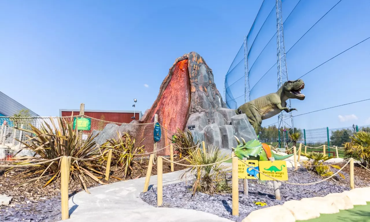 Adventure Golf Fun with Pizza and Drinks Included for Two