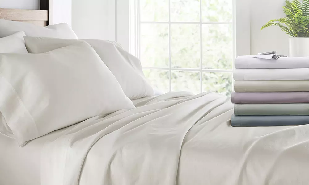 Simply Soft 300 Thread Count Solid Cotton Bed Sheet Set for All Bed Sizes