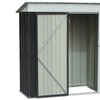 Image 6: Heavy-Duty Lockable Metal Garden Shed with Sloped Roof