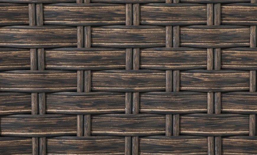 Image 4: Outsunny 5-Piece Rattan-Effect Furniture Set with Gas Fire Pit Table