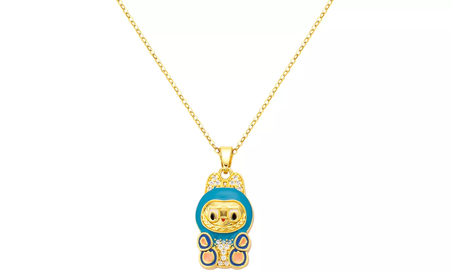 Stanley - BTS x Labubu Gold Enamel Pendant Necklace