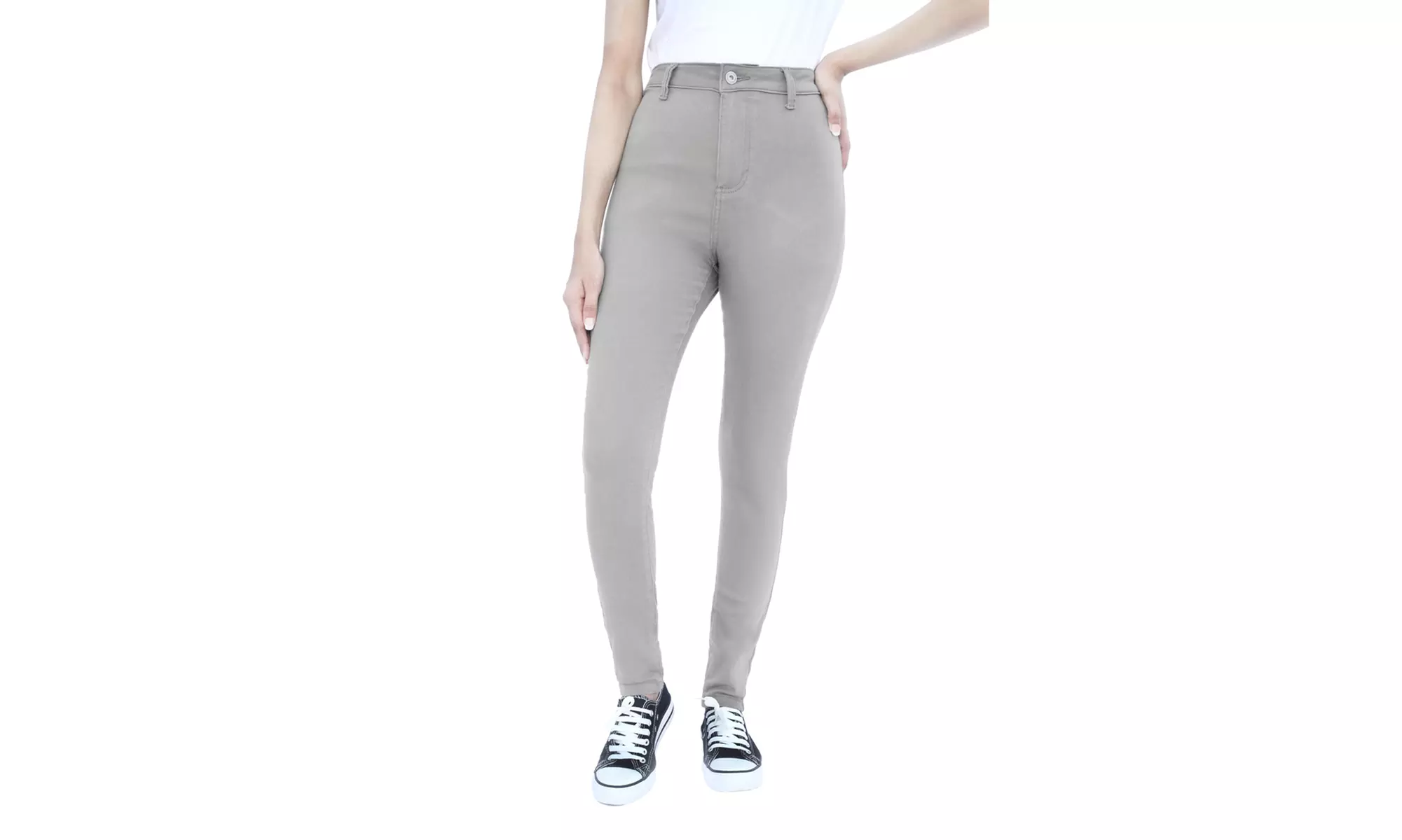 High-Waisted Skinny Fit Denim Jeans