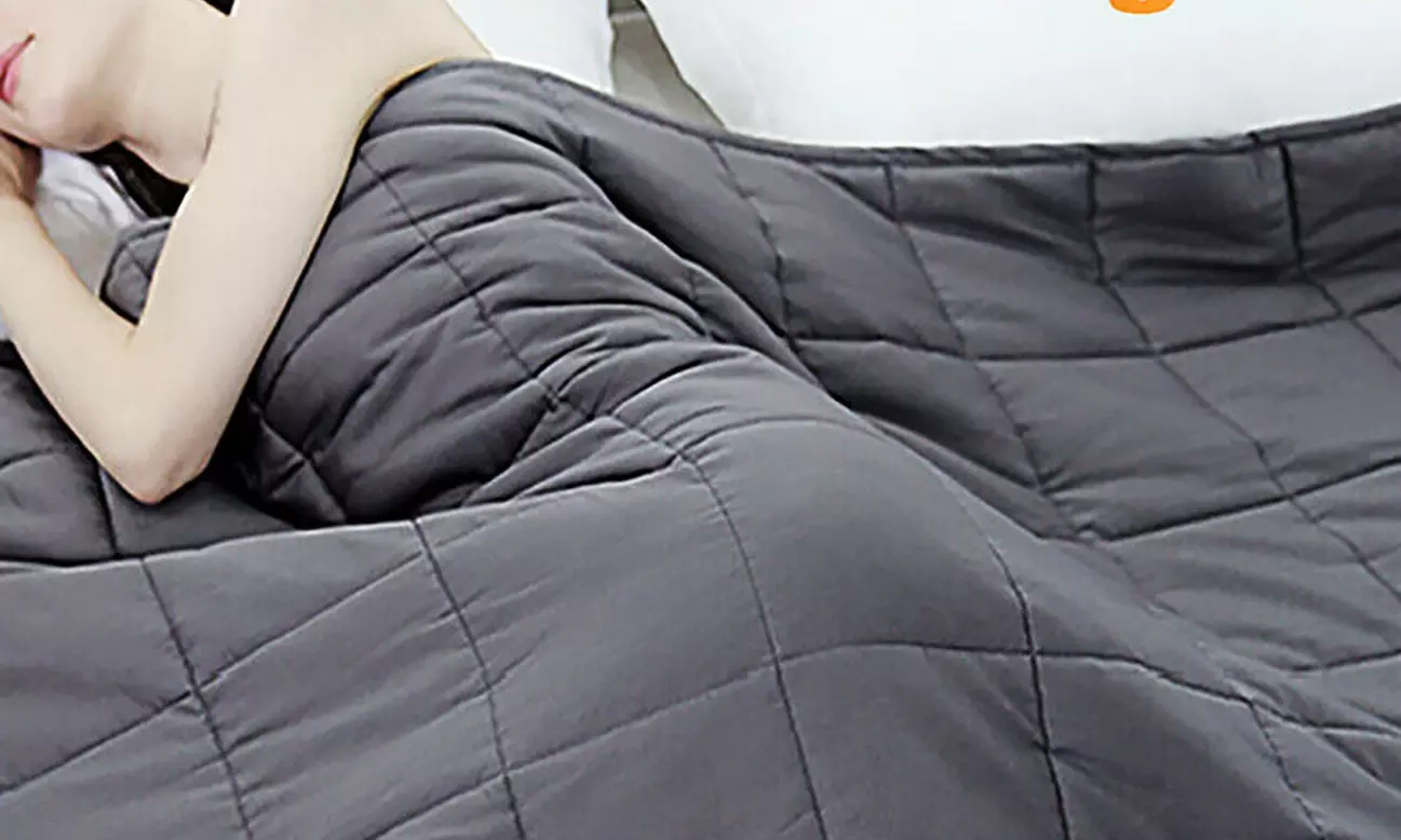 Costway 15/17/20lbs Home Weighted Blanket Crystal Velvet Fabric w/Glass Beads