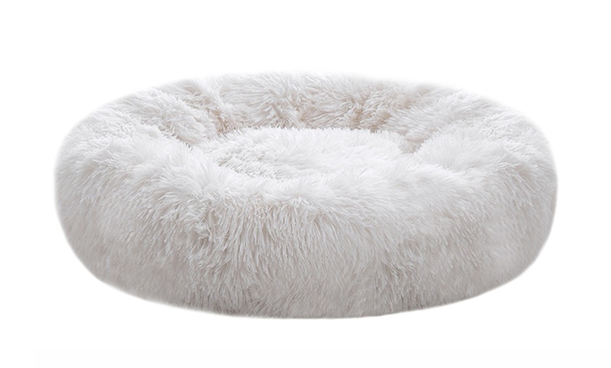 Image 5: 60cm Soft Washable Plush Pet Bed