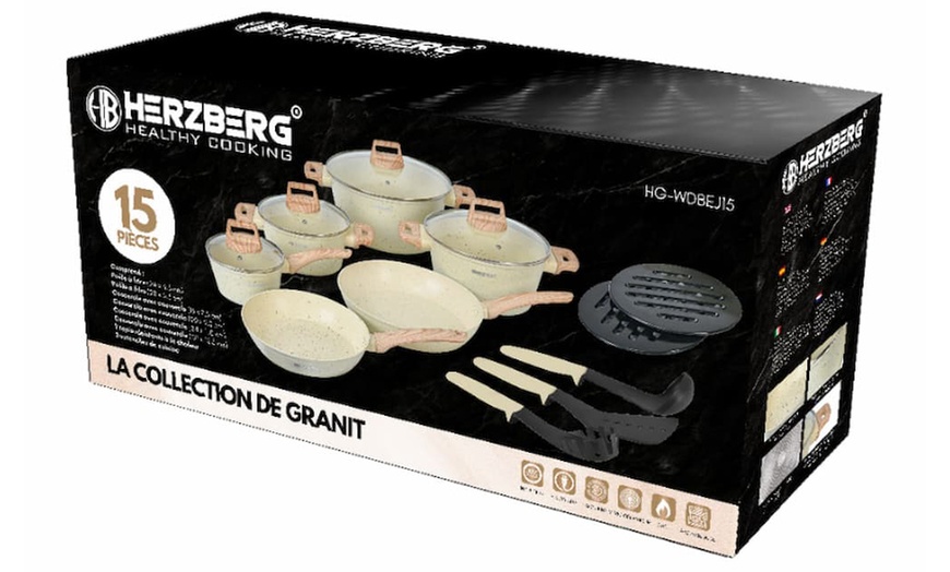 Image 5: Herzberg 14- oder 15-teiliges Kochgeschirr-Set