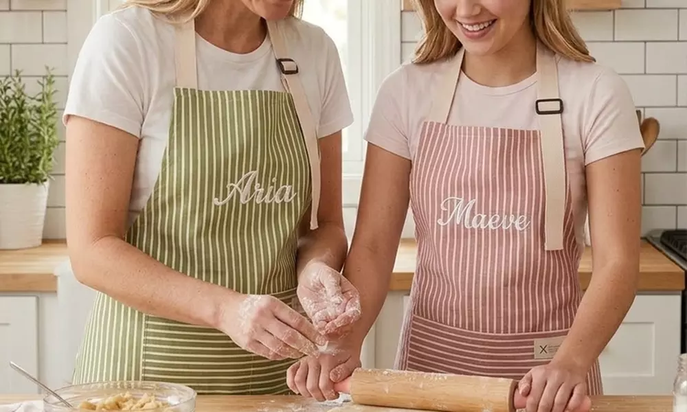 Custom Mother’s Day Apron – Personalized Name, Perfect Gift for Mom