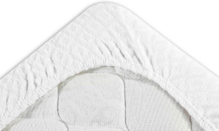 Image 5: Protège-matelas Mastro Bianco simple ou double, en éponge Jersey