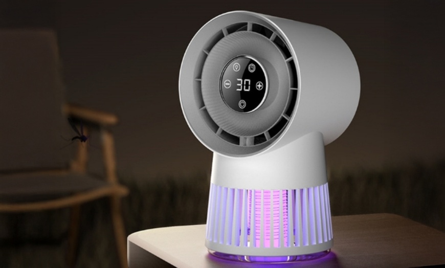 Image 1: Insect Repellent Bug Zapper Fan