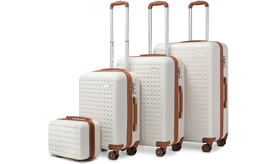 Image 12: One or Four Flexible Hard Shell ABS Suitcases