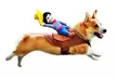 Cowboy Rider Dog Costume for Dogs Clothes Knight Style with Doll - Second Medium