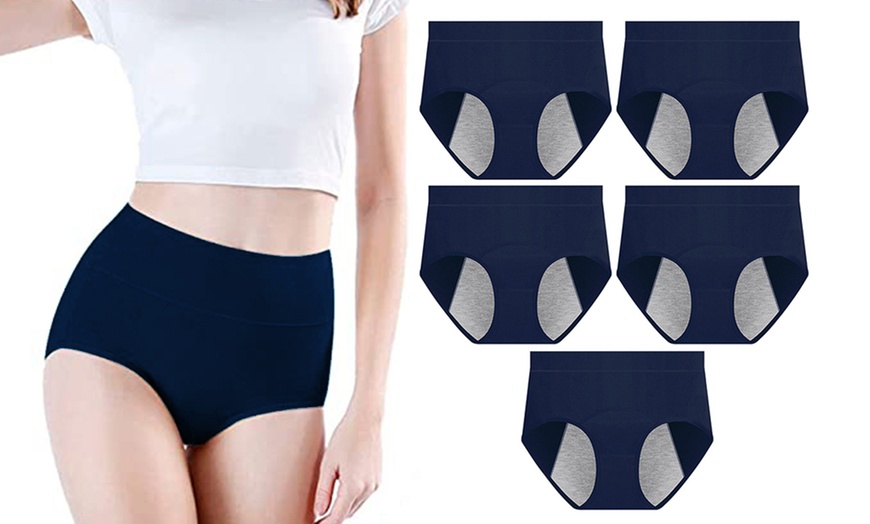 Image 6: Five Pieces of Mid-Waist Leak-Resistant Menstrual Panties
