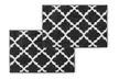 Bibb Home 1-2 Pack Trellis Micro Shag Bath Rugs - Second Medium