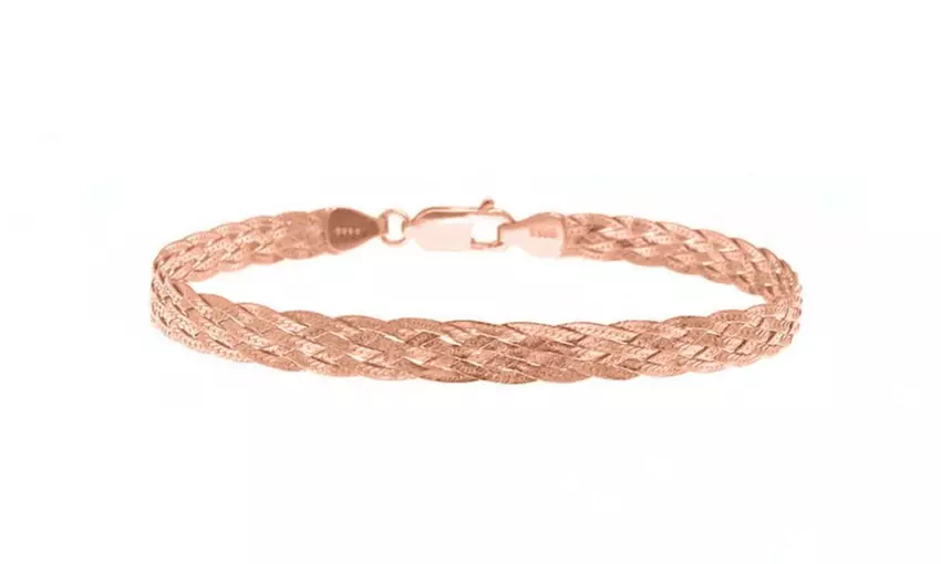 Italian Made Sterling Silver Woven Bracelet