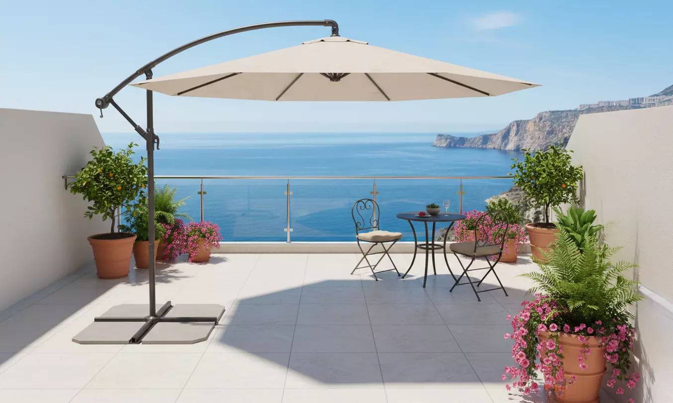 Ombrellone da giardino di 3 m, disponibile in 4 colori