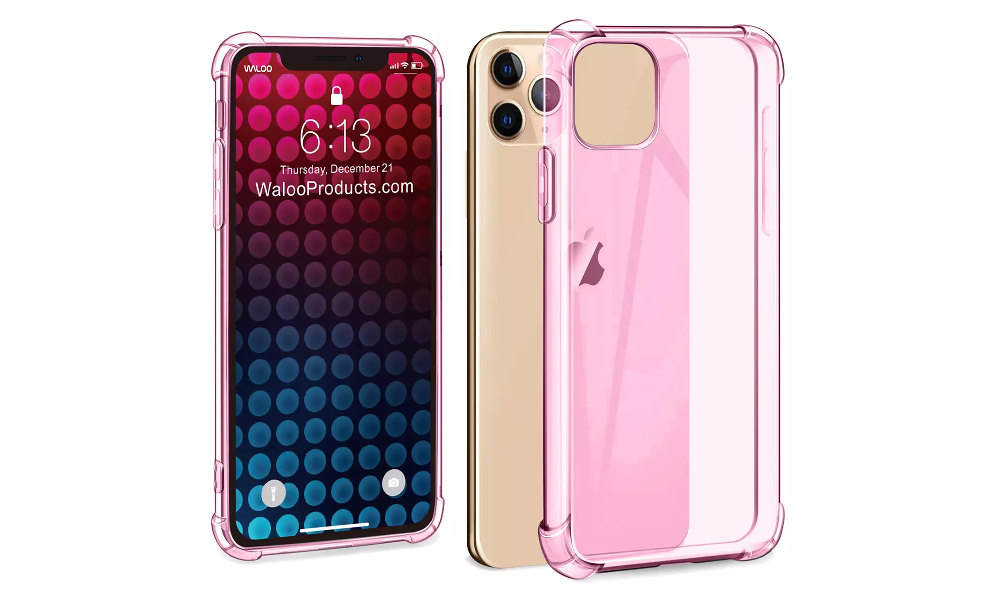Waloo Clear & Colored Frosted Case for iPhone 11, 11 Pro, 11 Pro Max