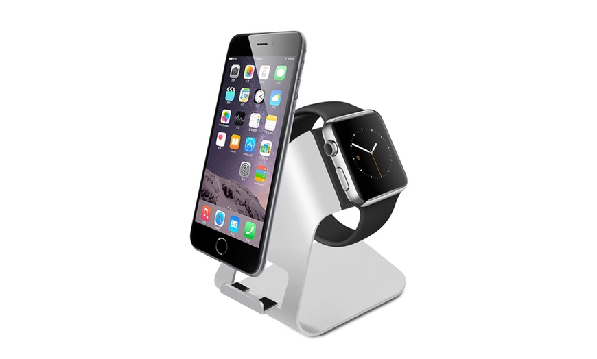 Image 2: Stand for Apple Watch and iPhone