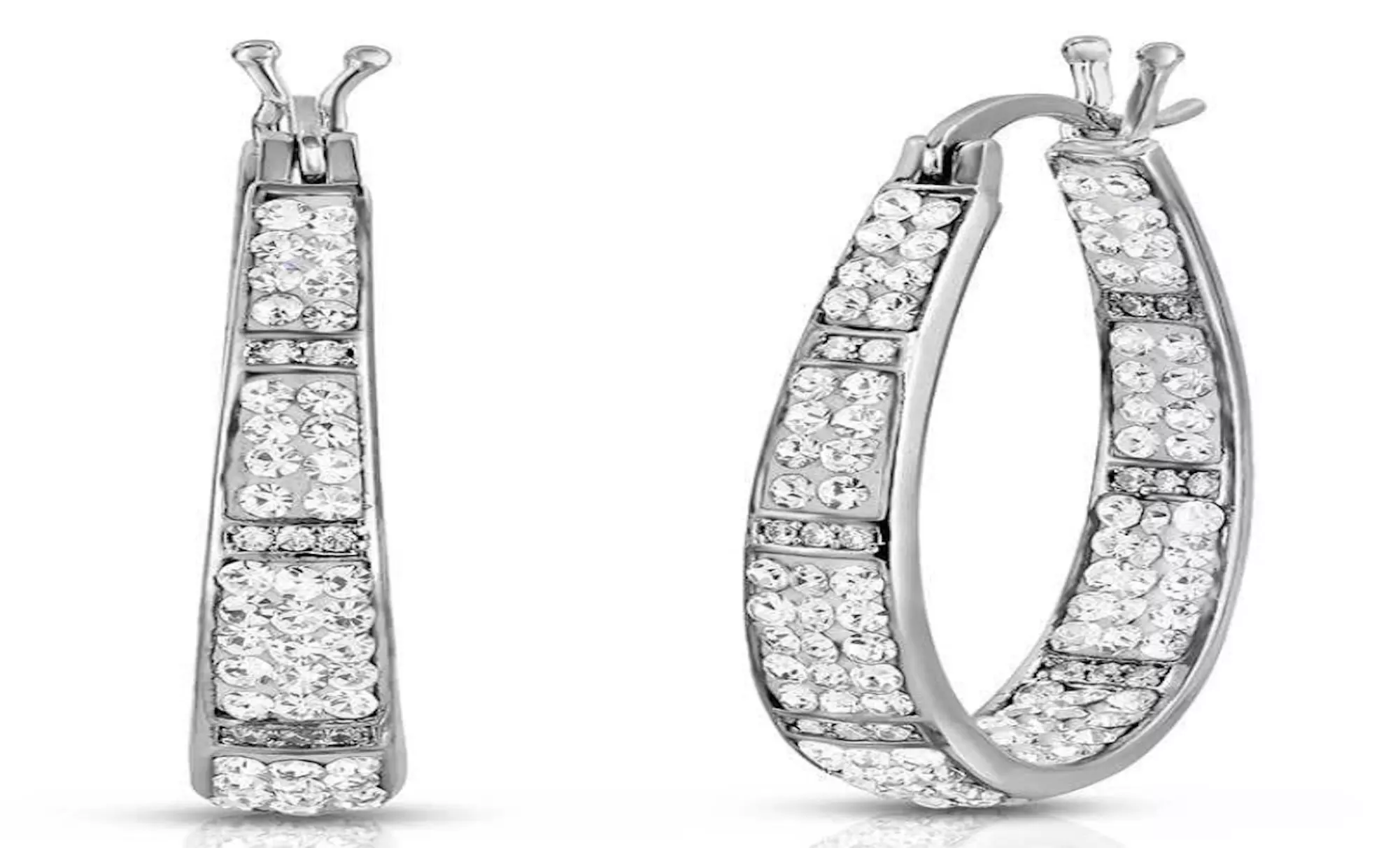 Elegant Crystal Hoop Earrings – Chamonix Jewelry