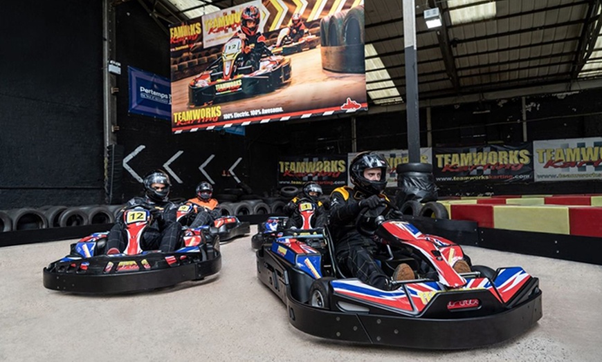 Image 2: 30-Min Thrilling Indoor Karting Fun & Spectator Access for 1, 2, or 4