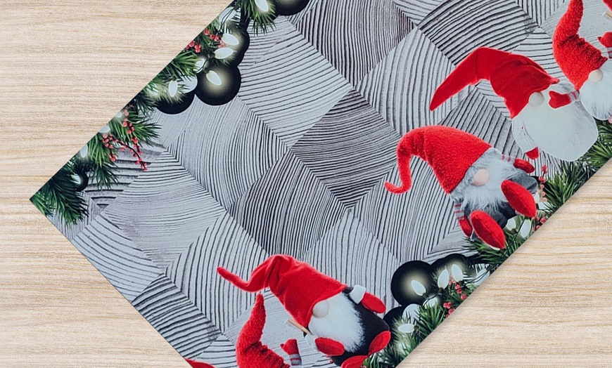 Image 22: Alfombra con diseño navideño rectangular