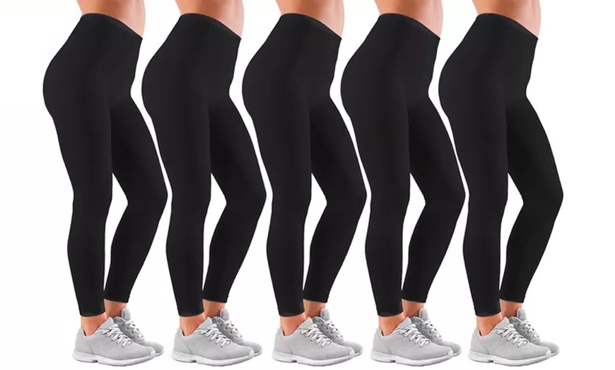 Image 7: Cozy Comfort, All Day Long: Fleece-Lined Seamless Leggings for Women