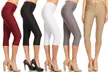 Women's Knit Denim Capri Pants Stretch Pull-On  Jegging Also In Plus Size - Second Medium