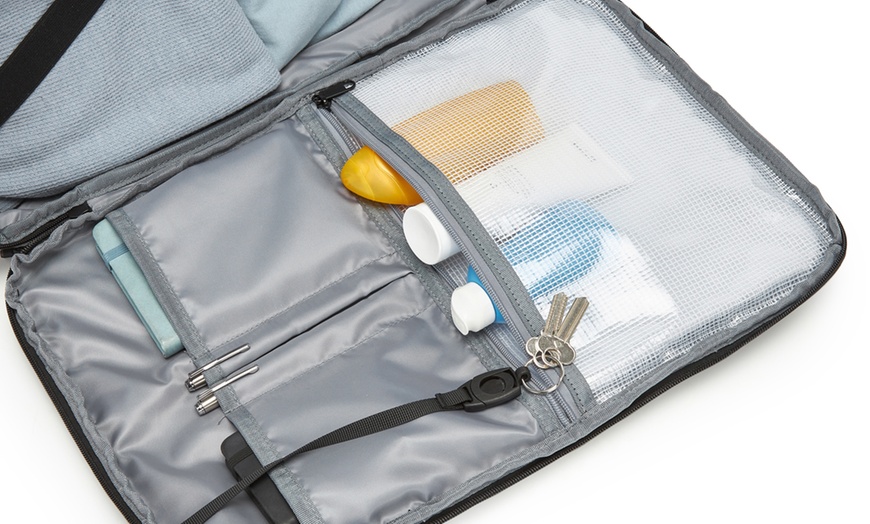 Image 20: KONO PVC Coated Water-Resistant Backpack Travel Business Laptop Bag