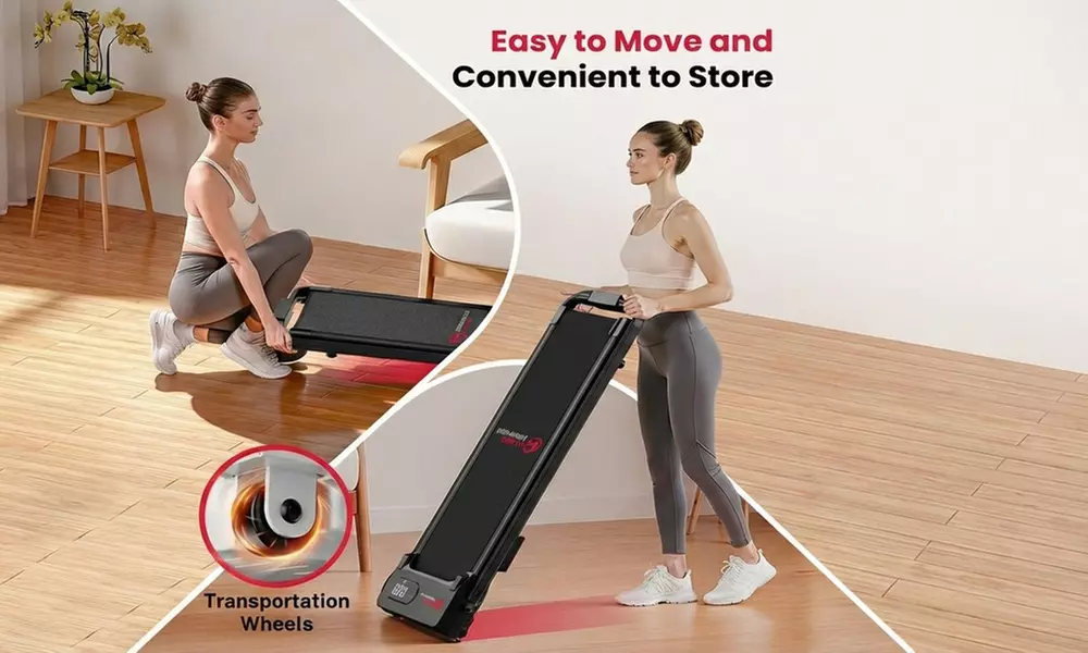 2-in-1 Foldable Walking Pad and Jogging Treadmill