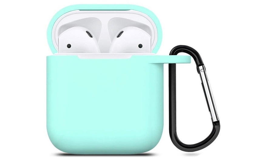 Image 12: AirPods Silicone Case Cover Protective Skin for Apple Airpod Charging Case