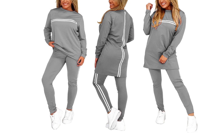 Image 9: Two-Piece Stripe Detail Loungewear Set