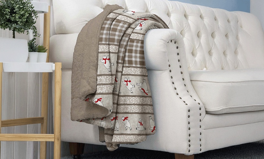 Image 17: Manta Sherpa suave y cálida