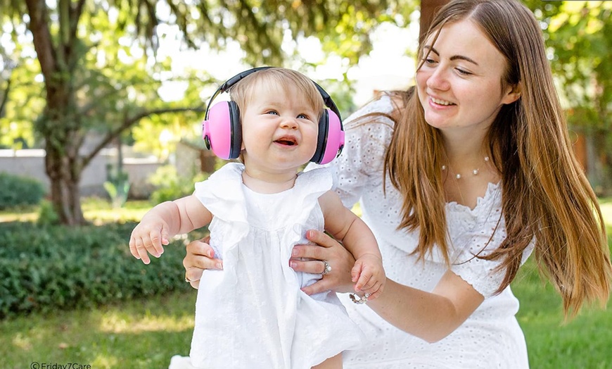 Image 1: Friday 7Care Baby Ear Noise Cancelling Sound Proof Infant Headphones