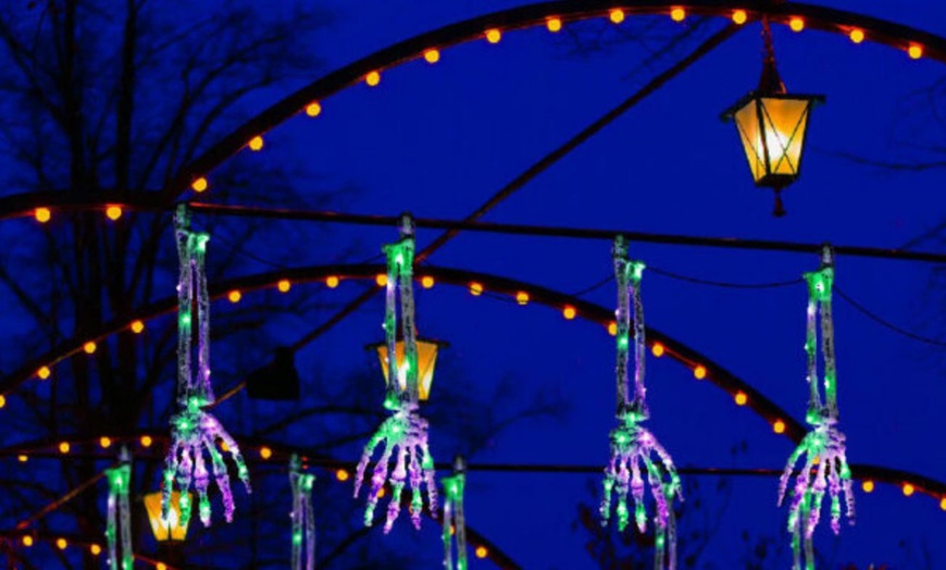 Image 2: Five-Pack Halloween Solar Skull Hand Ground Lights