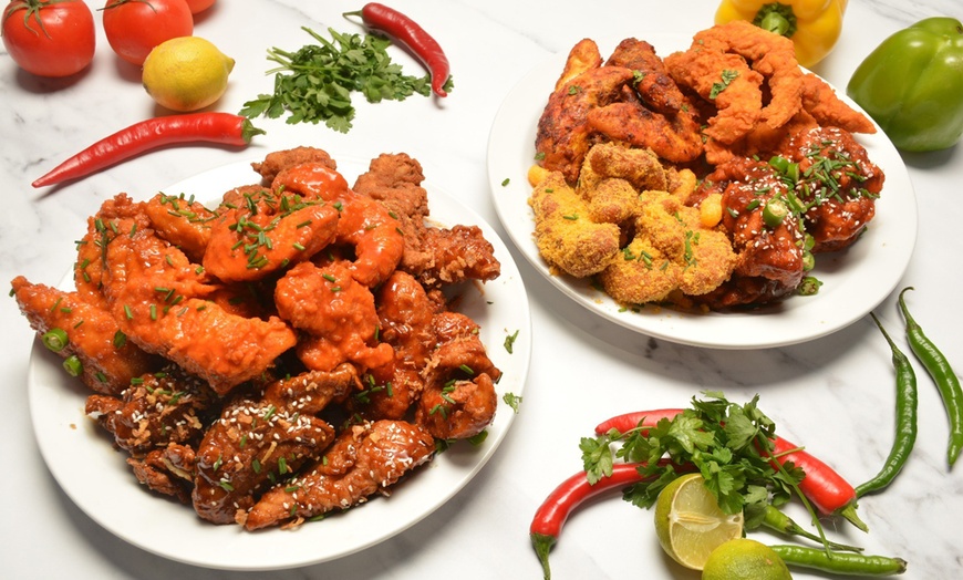 Image 4: Indian Fusion Food:For 1 or 2: Any Wrap, Burger, Loaded Box/Naan Pizza