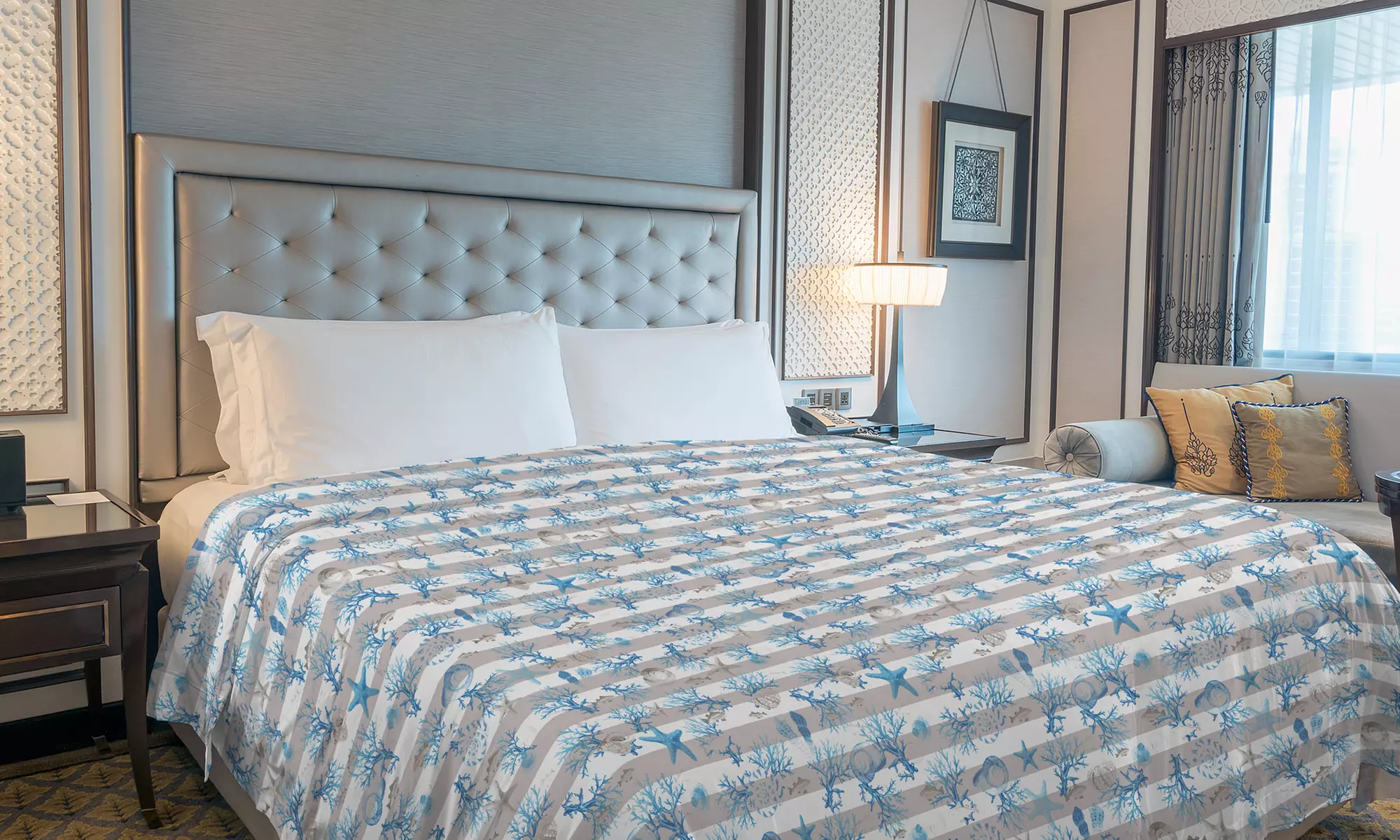 Copriletto primavera estate in cotone