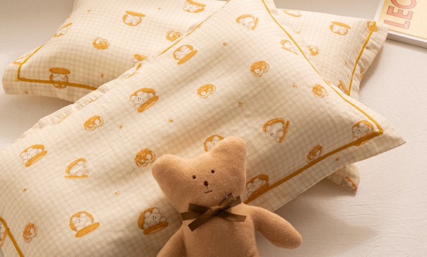 Image 77: Breathable Pure Cotton Kids Pillowcase Pair