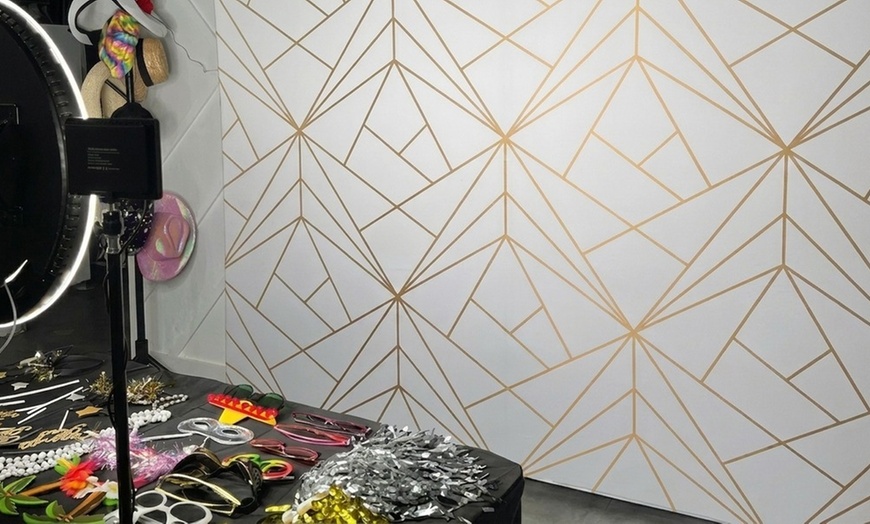 Image 5: Modern Photo Booth Rental: Unlimited Digital Photos & Fun Props