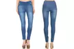 JVINI Ladies High Waist Classic Pull-On Skinny Denim Jeggings - Second Medium