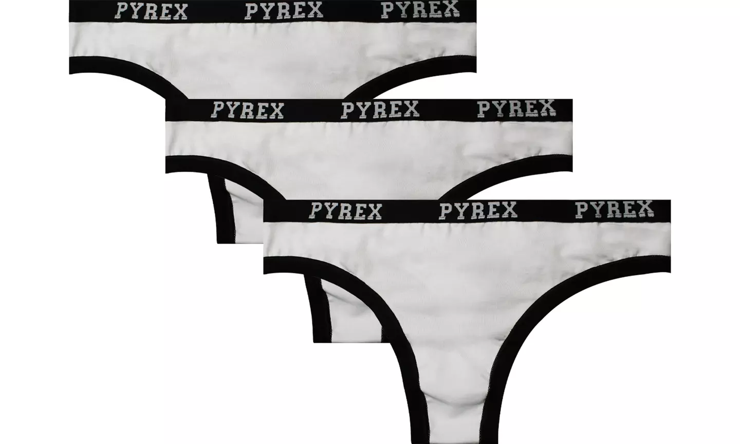 Pack di 3 o 6 tanga o perizoma in cotone bielastico Pyrex