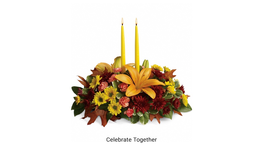 Image 4: Celebrate Thanksgiving with Fresh Flowers & Centerpieces by Blooms Today with Standard Delivery Included Up to 16% Off 