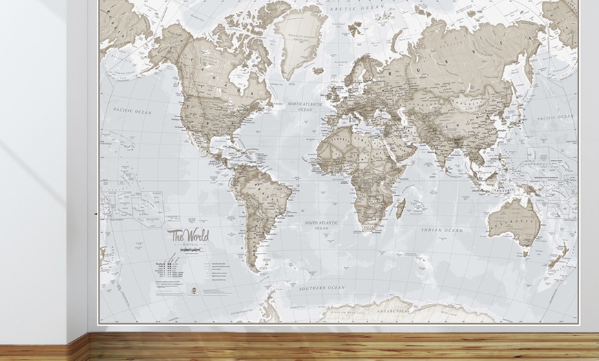 Image 5: Giant World Map Murals