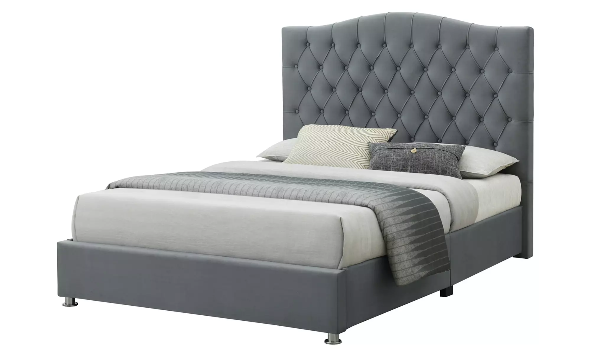 Sareer Furniture Felix Upholstered Bed Frame with Optional Mattress
