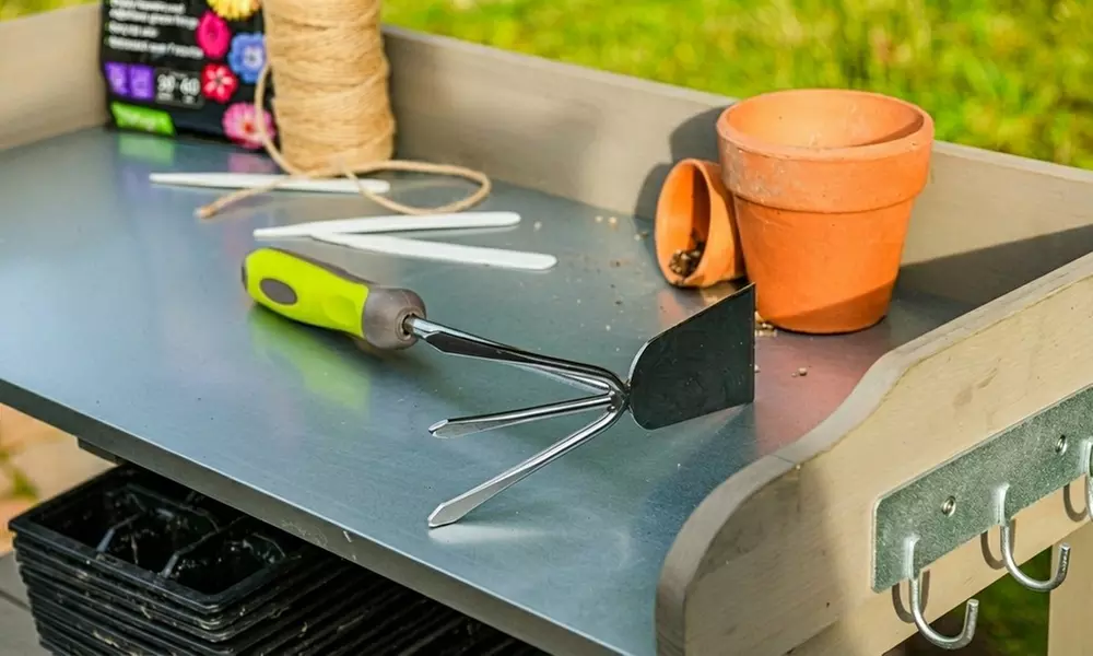 5-Piece Garden Hand Tool Set - Stainless Steel with Soft Grip Handles