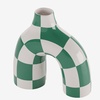 Image 5: Vase ou cache-pot à damier en céramique