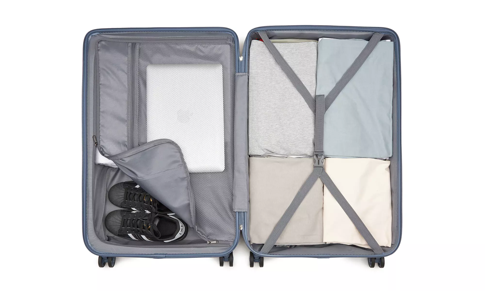 KONO One or Three Piece Hard Shell ABS+PC Luggage Denim Blue