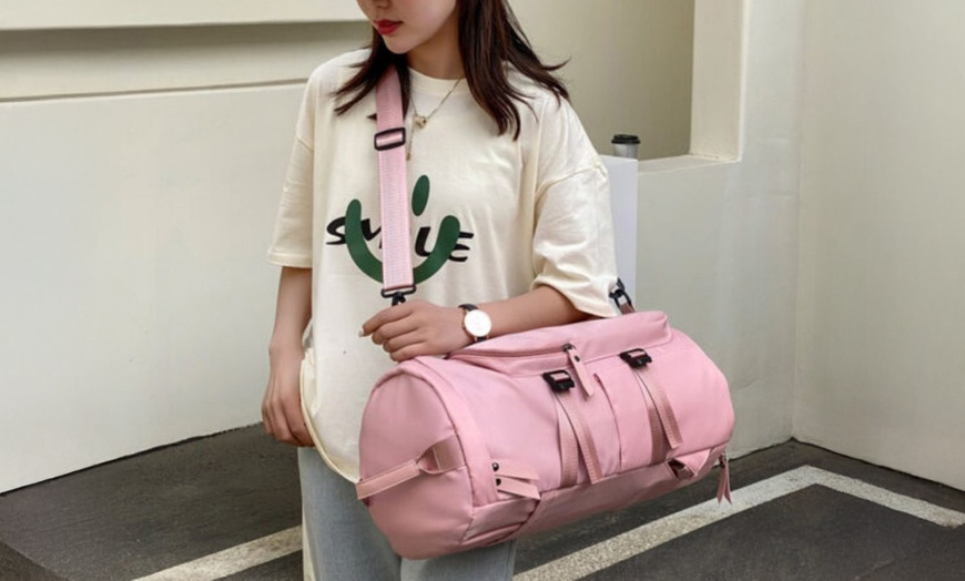 Image 4: 29-Inch Double Strap Large Capacity Gym Travel Bag 