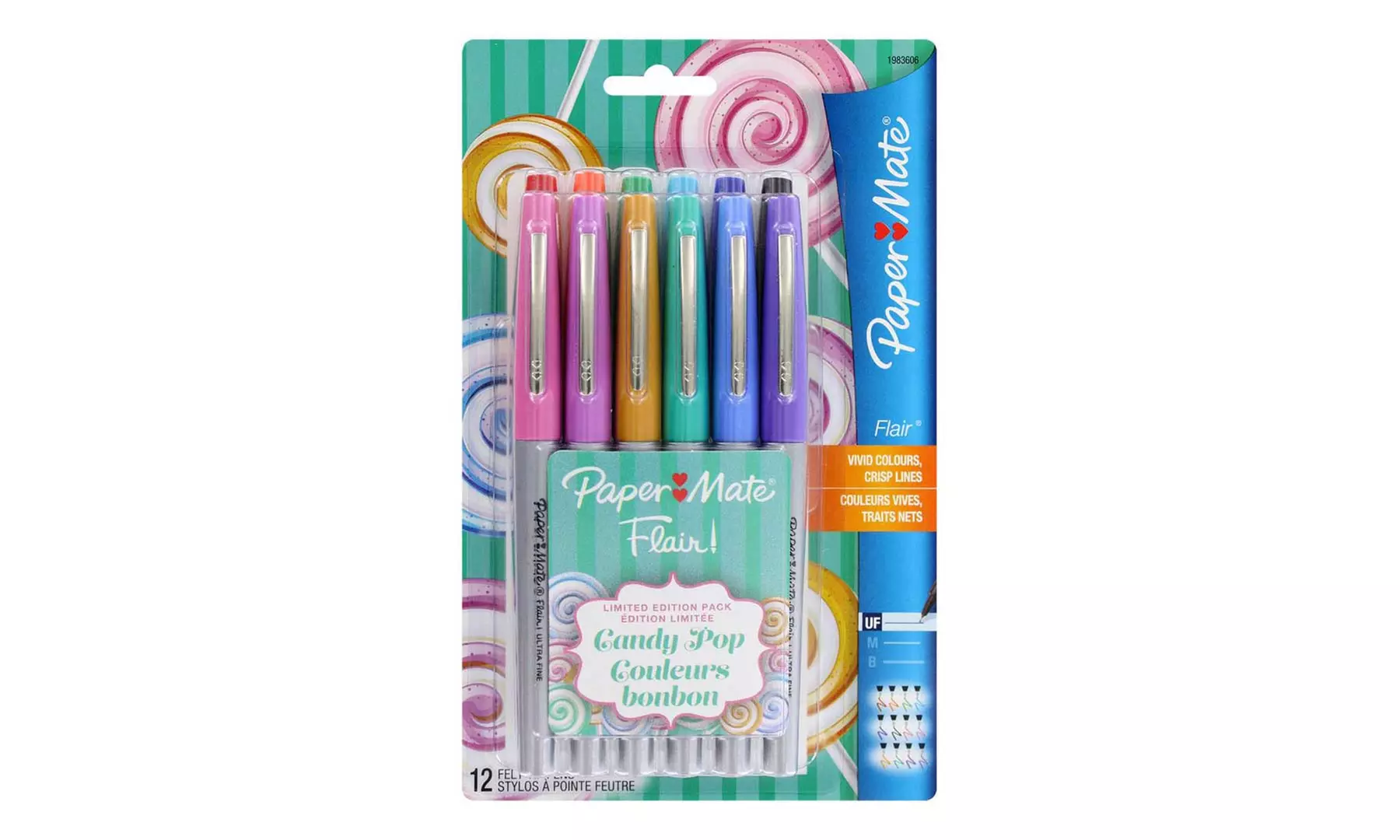 Paper Mate Flair Candy-Pop 0.4mm Felt-Tip Pens (12-Count) - Primary Image